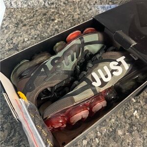 Nike VaporMax Plus Black and Red Sneakers